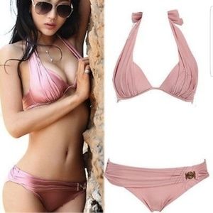 NWOT Pale Pink Goddess Bikini Set